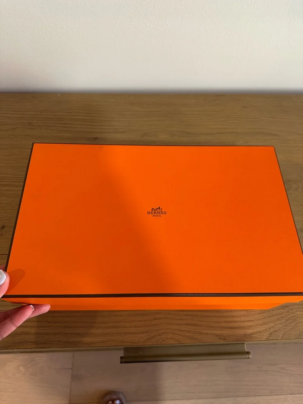 Authentic Hermes Bouncing Sneaker Black, White & Orange Platform - Picture 14 of 15